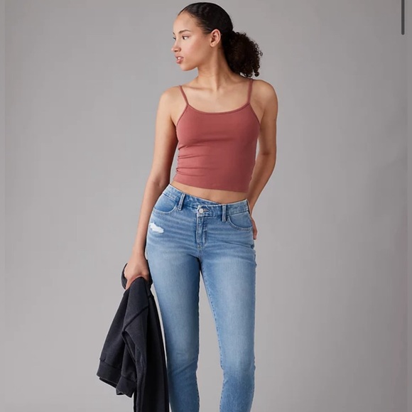 American Eagle (AE) ribbed cropped tank top - Picture 3 of 3